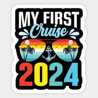 My First Cruise 2024 Vintage Crusing 2024 Sticker